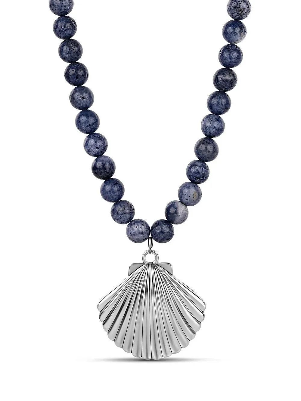 Azure Beaded Shell Necklace